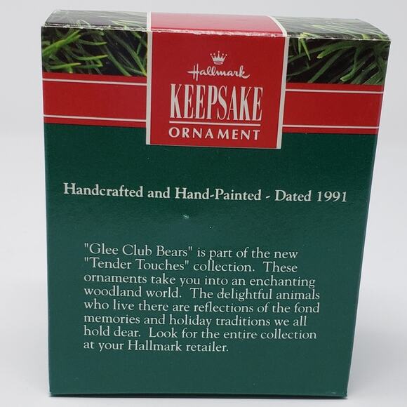 Hallmark 1991 Glee Club Bears Handcrafted Keepsake Holiday Christmas Ornament - Picture 2 of 6